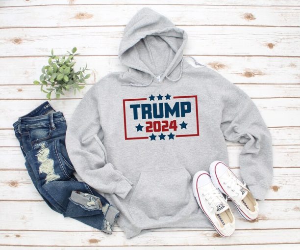 Donald Trump 2024 Hoodie - America First - Trump Girl Sweatshirt - Christmas Gift - Birthday Present