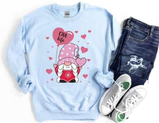 CNA Life Valentine Sweatshirt, Superhero CNA Sweater, Gnome CNA Sweatshirt, Valentines Day cna Sweatshirt, Gnome Valentines Day cna Shirt