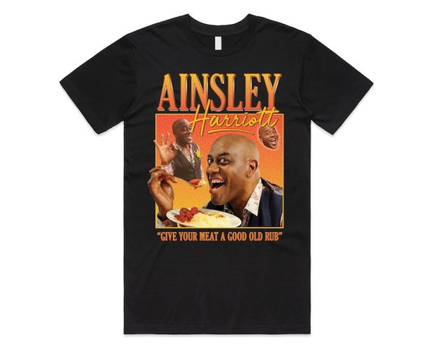 Ainsley Harriott Homage T-shirt Tee Top Vintage Retro Funny 90s Icon Mens Womens