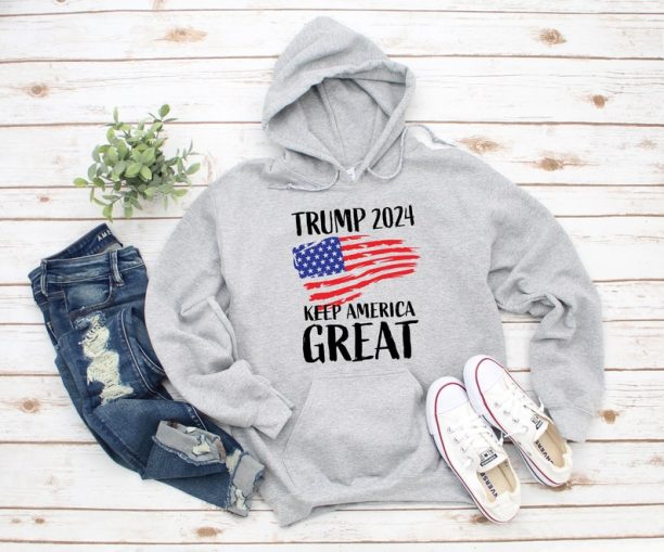 Donald Trump 2024 Hoodie - Keep America Great Sweatshirt - Trump Girl Sweater - Christmas Gift - Birthday Present