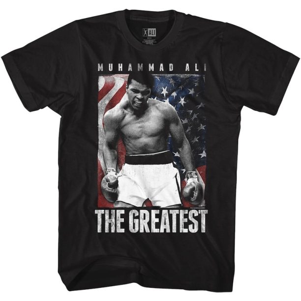 Muhammad Ali Americali Black Adult T-Shirt