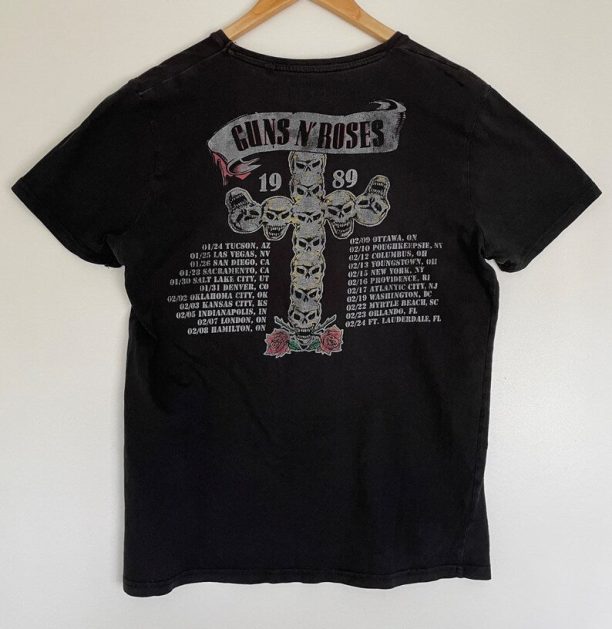 Rare Vintage Guns N' Roses t-shirt 1989 American Tour