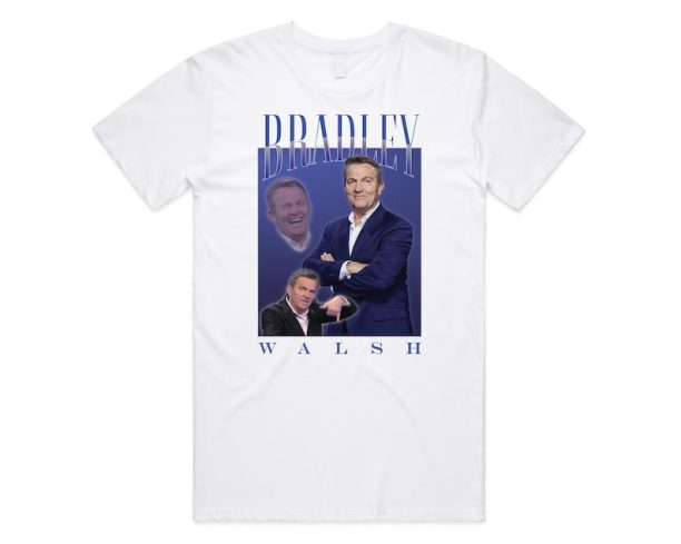 Bradley Walsh Homage T-shirt Tee Top Funny TV Presenter UK Legend Icon Retro Gift