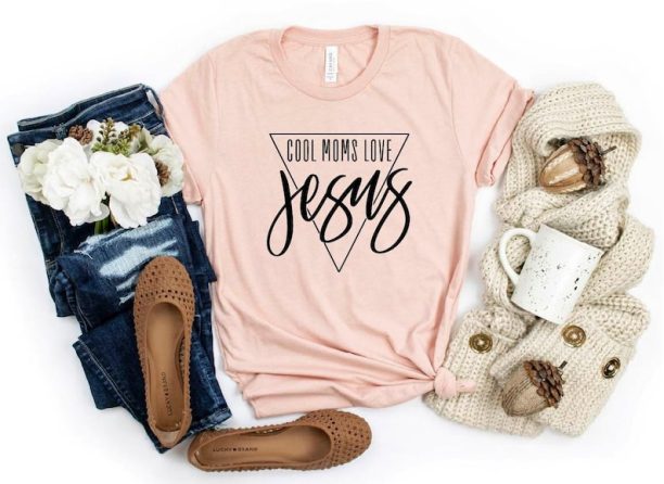 Cool mom love Jesus Shirt, Christian Shirt, Faith Shirt, Church Shirt, Inspirational Shirt, Religious Shirt