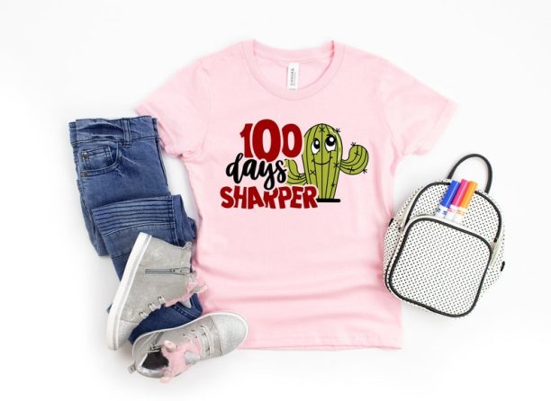 100 Days Sharper Shirt, 100 Days Of School, Teacher Gifts, Teacher Appreciation, 100 Days Brighter, Back to School Shirt