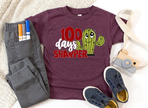 100 Days Sharper Shirt, 100 Days Of School, Teacher Gifts, Teacher Appreciation, 100 Days Brighter, Back to School Shirt