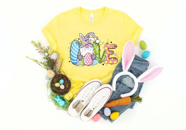 Easter Love Shirt,Easter Gnome Shirt,Easter Love Gnome Shirt,Easter Matching Shirt,Easter Bunny Shirt,Easter Bunny Gift