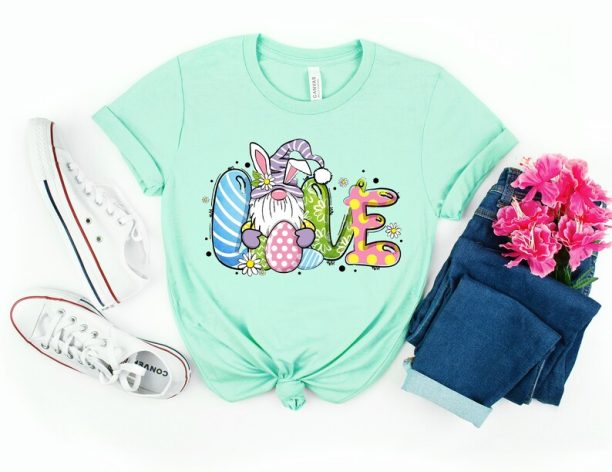 Easter Love Shirt,Easter Gnome Shirt,Easter Love Gnome Shirt,Easter Matching Shirt,Easter Bunny Shirt,Easter Bunny Gift