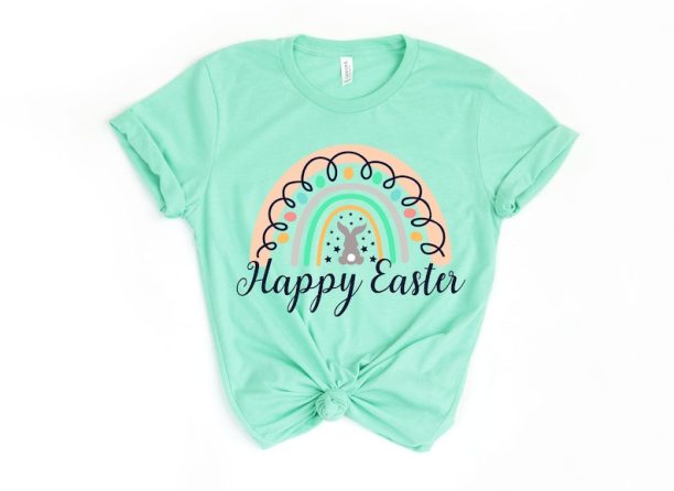 Easter Rainbow Shirt | Happy Easter Day Shirt, Easter Shirt, Easter Family Shirt, Easter Matching Shirt