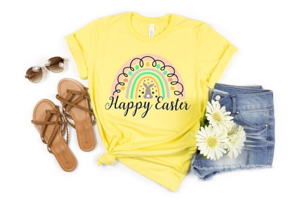 Easter Rainbow Shirt | Happy Easter Day Shirt, Easter Shirt, Easter Family Shirt, Easter Matching Shirt