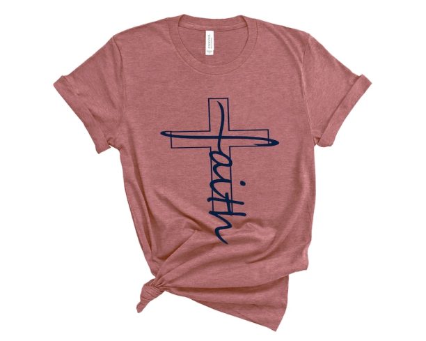 Faith T-shirt, Jesus, Christian Shirt, Faith Shirt, Vertical Cross, Cross, Faith Cross, Religious Shirt, Church