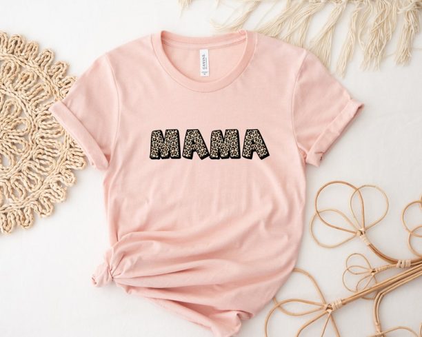 Leopard Print Mama Shirt, Cheetah Mama Shirt for Mother's Day, Gifts for Mom, Cute Mama Gift for Mothers Day, Mama T Shirt