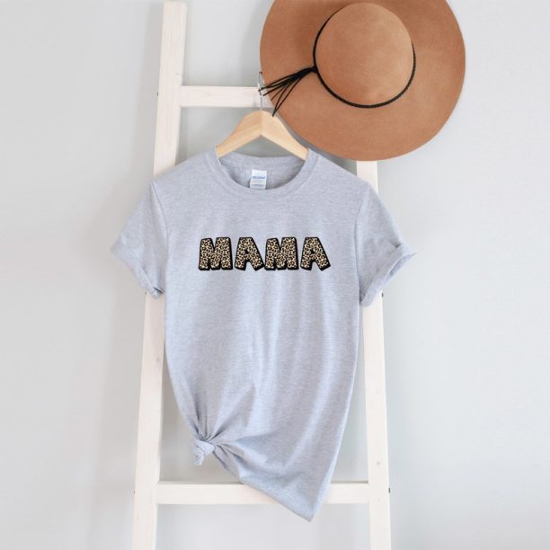 Leopard Print Mama Shirt, Cheetah Mama Shirt for Mother's Day, Gifts for Mom, Cute Mama Gift for Mothers Day, Mama T Shirt