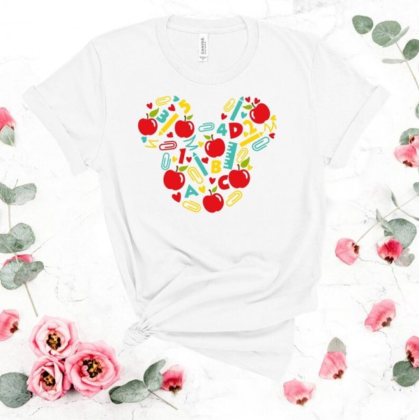 Teach Love Inspire Mouse Head Shirt, Back To School Shirt ,Mickey Shirt , Adult-Youth -Toddler Shirts, Education Shirt