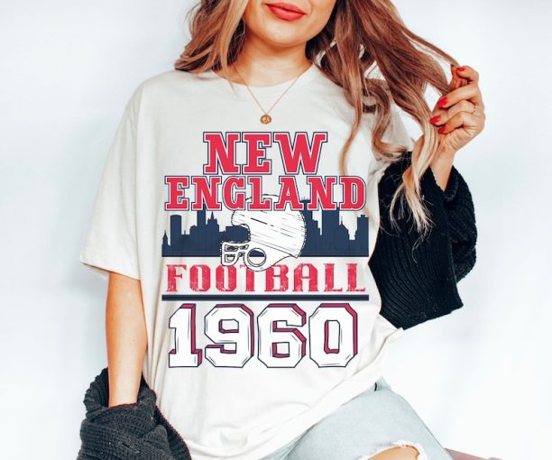 Vintage New England Football T Shirt , New England Shirt, Gift for New England Fan, Football Tshirt