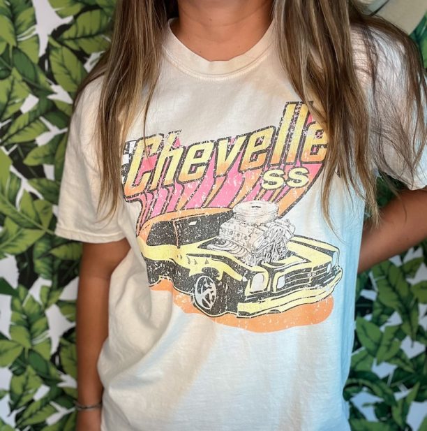 Chevelle SS | Muscle Car Graphic Tee | Oversized Shirt | Muscle Car | Vintage Car T-shirt | Hot Rod | Graphic Tee | Comfort Colors Ivory