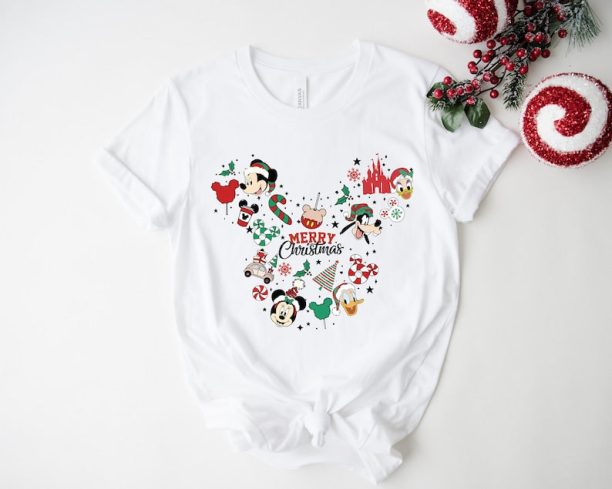 Disney Merry Christmas Shirt, Mickey Ears Christmas shirt, Magic Kingdom Christmas shirt, Disney trip