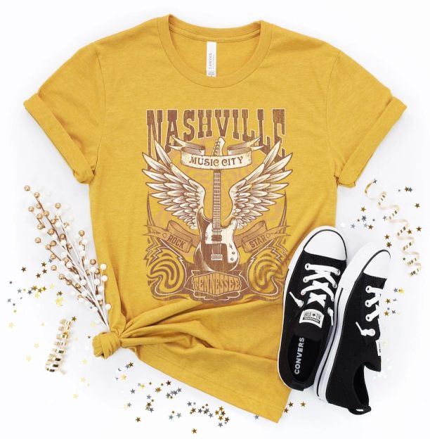 Nashville Tennessee Guitar Shirt, Girls Trip To Nashville Shirts, Nashville Concert Shirt, 12174