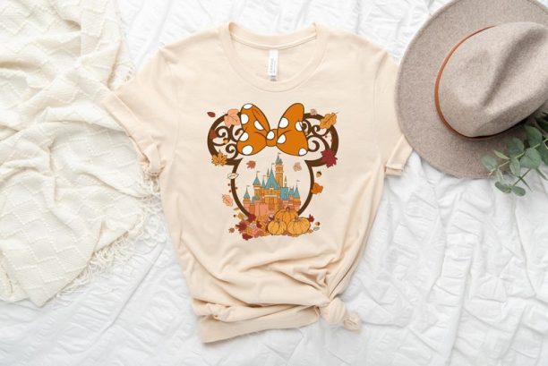 Mickey and Minnie Mouse Fall Castle Shirt | Disney Fall Shirts | Unisex Fit