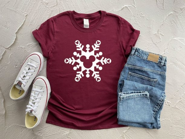 Disney Snowflake Shirt, Disney Shirt, Mickey Shirt, Disney Family Shirt, Disney Christmas Shirt, Funny Shirt, Disney Holiday Shirt