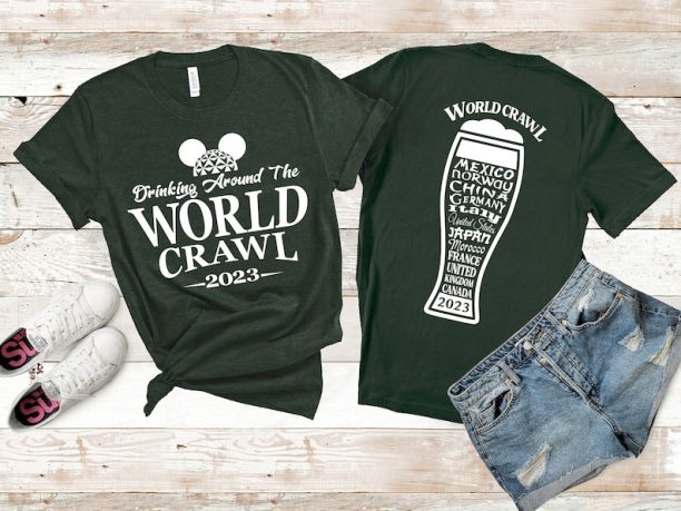 Drinking World Crawl 2023 Shirt, Drinking Around The world Shirt, Disney Drinking Team Shirt, Disney Vacation Tee, Epcot Food and Wine Shirt