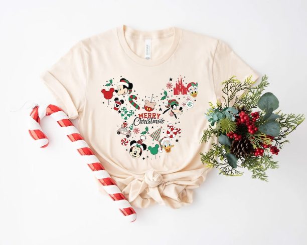 Disney Merry Christmas Shirt, Mickey Ears Christmas shirt, Magic Kingdom Christmas shirt, Disney trip