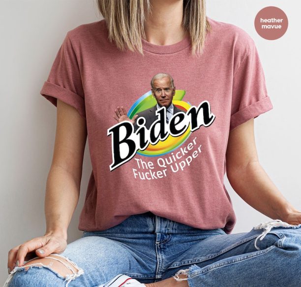 Joe Biden Sucks Sweatshirt Gifts for Conservative, Biden The Quicker Fucker Upper Shirt