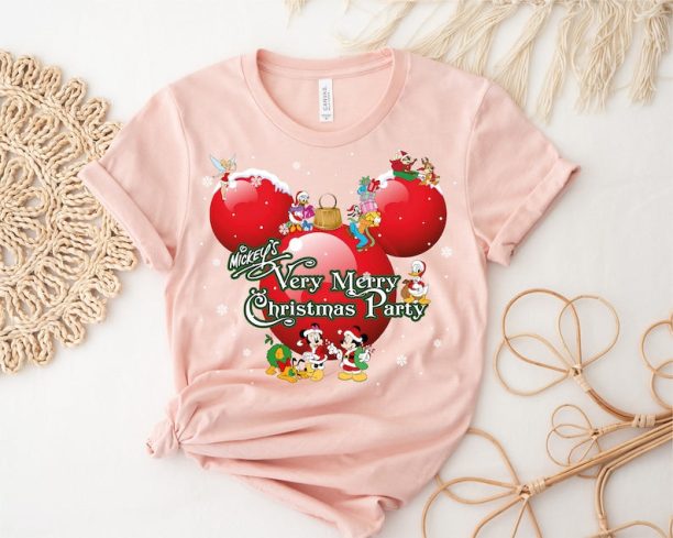 Mickey Balloon Head Shirt, Disney Mickey's Very Merry Christmas Shirt, Mickey Ear Shirt, Christmas Family Matching Shirt