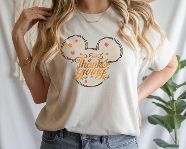 Disney Thanksgiving Shirt, Thanksgiving T-shirt, Disney Fall Vibes Family Matching Tee, Disney T-shirt, Thanksgiving Shirt