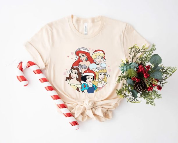 Disney Princess Retro Christmas Shirt, Disney Christmas Shirt, Cinderella Christmas Shirt, Disney Christmas Shirt