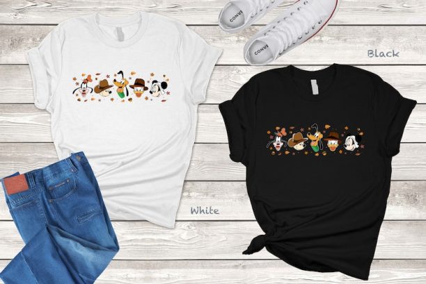 Mickey and Friends Thanksgiving Shirt, Disney Characters Fall Shirt, Disney Thanksgiving Shirts, thanksgiving Crew T-shirt