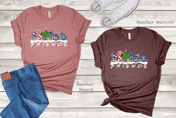 Disney Christmas Shirt, Stitch Friends Christmas Shirts, Disney Shirt, Disney Matching Shirts, Merry Christmas Shirt