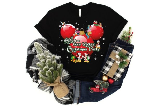 Mickey Balloon Head Shirt, Disney Mickey's Very Merry Christmas Shirt, Mickey Ear Shirt, Christmas Family Matching Shirt