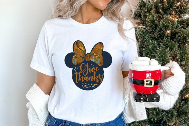 Disney Thankful Tee, Disney World Thanksgiving Tee, Disney Thanksgiving, Disney Minnie Thankful Tee, Disney Family Matching Shirt