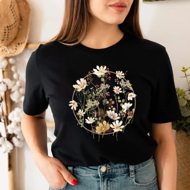 Flower Shirt, Gift For Her, Flower Shirt Aesthetic, Floral Graphic Tee, Floral Shirt, Flower T-shirt, Wild Flower Shirt, Wildflower T-shirt