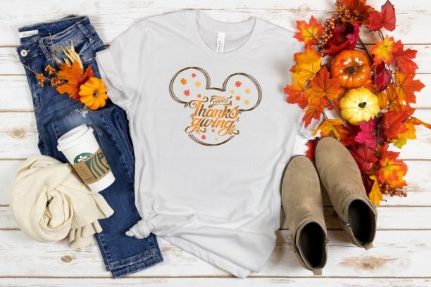 Disney Thanksgiving Shirt, Thanksgiving T-shirt, Disney Fall Vibes Family Matching Tee, Disney T-shirt, Thanksgiving Shirt