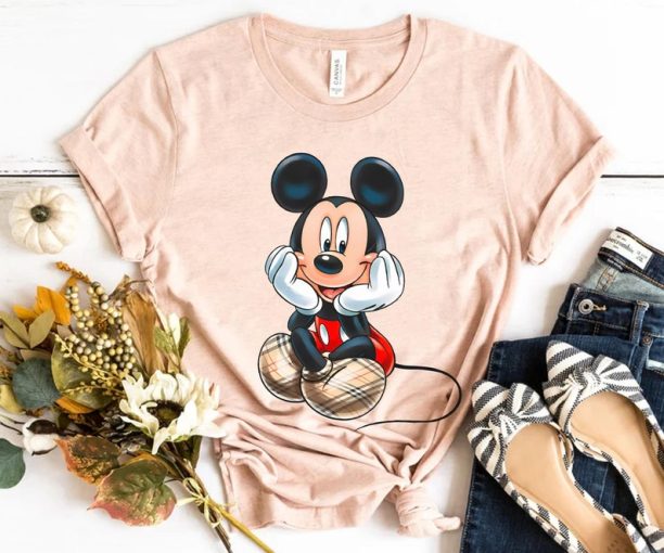 Mickey and Minnie Mouse Plaid Shirt / Disney Valentine's Day T-shirt / Disneyland Couple Matching Tee