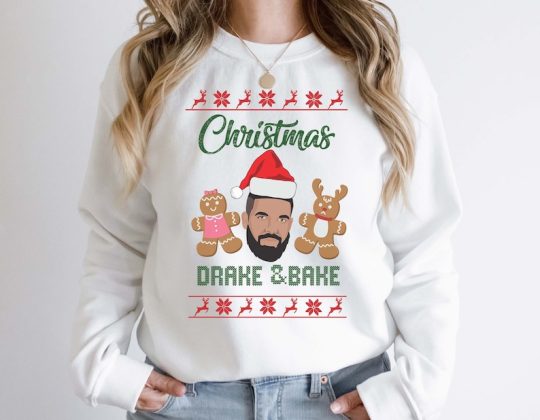 Drake and Bake Christmas Sweater, Drake Ugly Christmas Sweatshirt, Drake Christmas Sweatshirt, Funny Drake Shirt