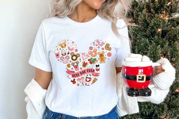 Best Day Ever Christmas Shirt, Christmas Mickey Head Shirt, Disney Christmas Shirts, Christmas Family Matching Shirt