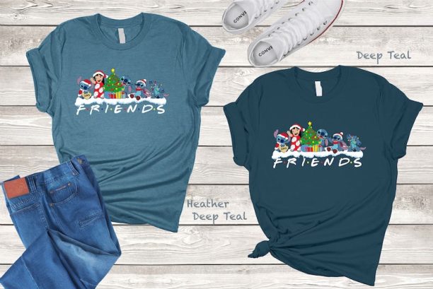 Disney Christmas Shirt, Stitch Friends Christmas Shirts, Disney Shirt, Disney Matching Shirts, Merry Christmas Shirt