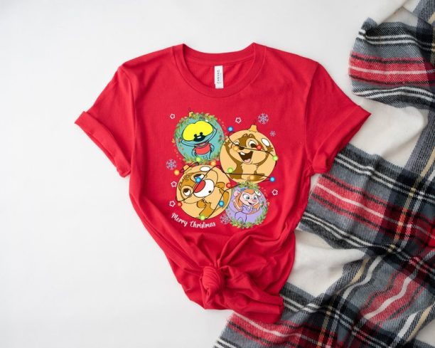 Chip and Dale Christmas bulbs Shirt, Disney Christmas Shirts, Disney Vacation shirt, Christmas shirt, Disney Hoodie