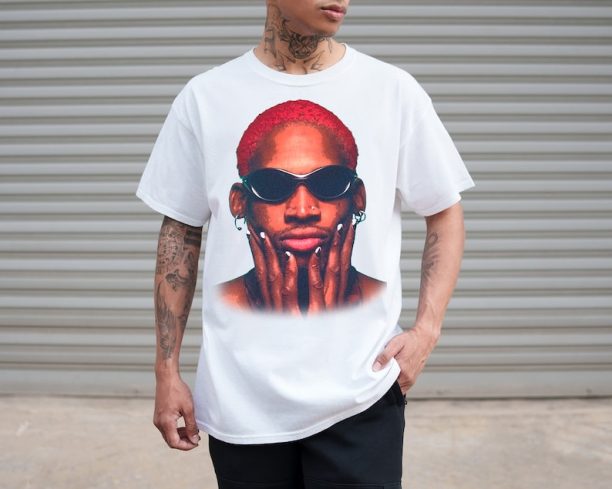 Dennis Rodman Red Hair NBA Unisex T-shirt FREE SHIPPING