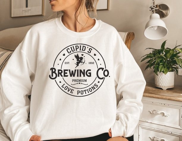 Brewing Co Shirt, Cupid's Sweatshirt, Valentine's Day Shirt, Valentine Gift, Eros Shirt, Girlfriend Shirt