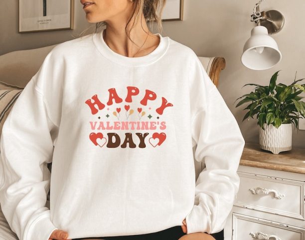 Happy Valentine's Day Sweatshirt, Valentine Sweatshirt, Couple Sweater, Love Shirt, Gift For Valentine