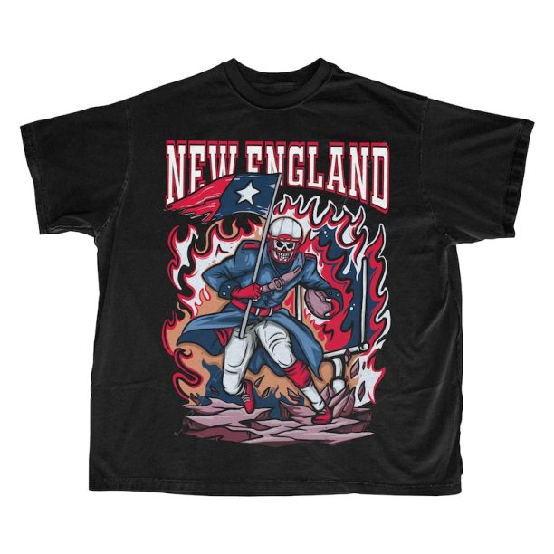 New England Football T-Shirt | Vintage Style Graphic T-Shirt