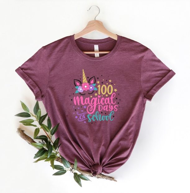 100 Days of School Shirt 100 magical Days , 100 Day Shirt, 100th Day Of School Celebration, Student Shirt School Shirt