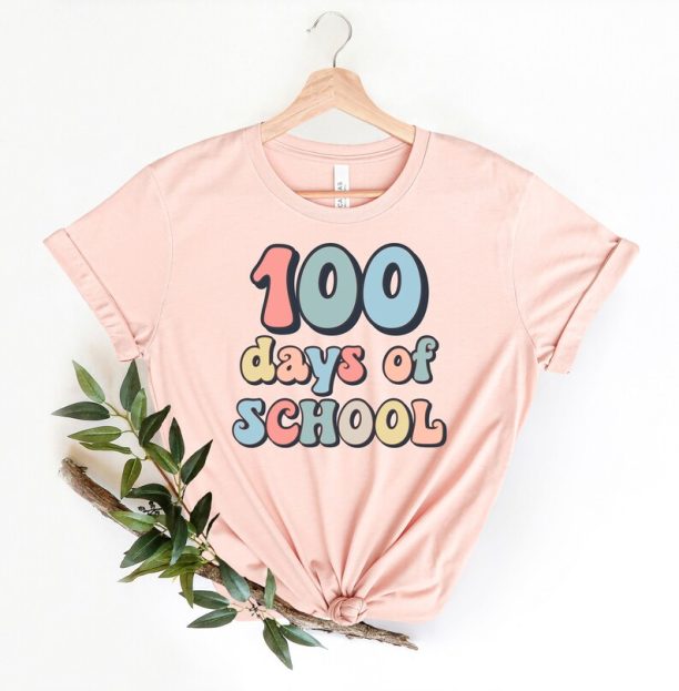 100 Days of School Shirt 100 Days of School Colour , 100 Day Shirt, 100th Day Of School Celebration