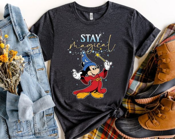 Disney Fantasia Sorcerer Mickey Stay Magical Shirt, Fantasmic Disney's Hollywood Studios Unisex T-shirt Birthday