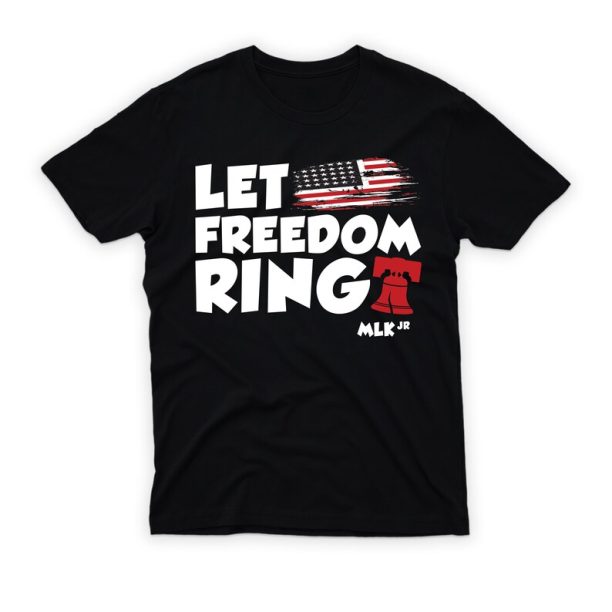 Martin Luther King Jr Shirt For Men, MLK Day Women V Neck Shirt, Black History Shirt For Kids, BLM Shirt, Unisex Let Freedom Ring Shirt-1055