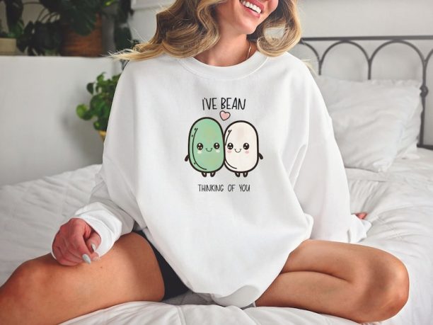 I've Bean Thinking Of You Sweatshirt, Valentines Sweatshirt, Couple Sweatshirt, Crewneck Sweater, Gift For Girlfriend